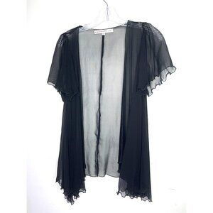 Corey Lynn Calter Black Sheer Robe X-Small 85X